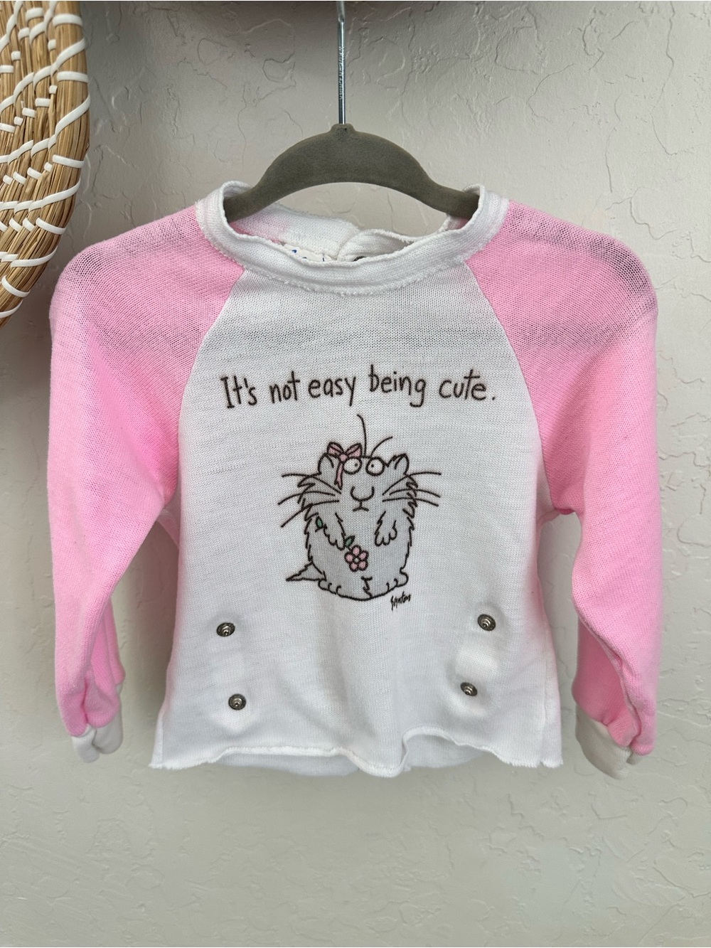 Vintage 1980s Sandra Boynton Baby/Toddler Raglan Shirt. Size 2T